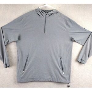 Linksoul Golf Pullover Hoodie Mens L Gray Quarter Zip Long Sleeve Lightweight